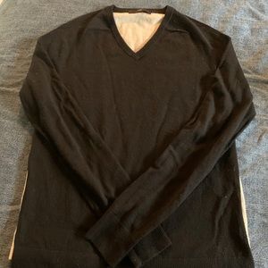 TIBI MERINO WOOL SWEATER IN BLK/wht SZ S